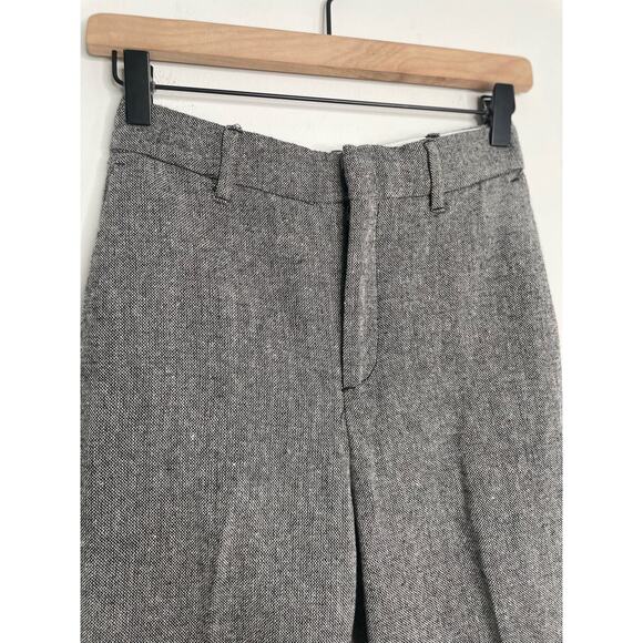 Mango Grey Melanged Cropped Trouser Pants Size 2 Dressy - Picture 3 of 9